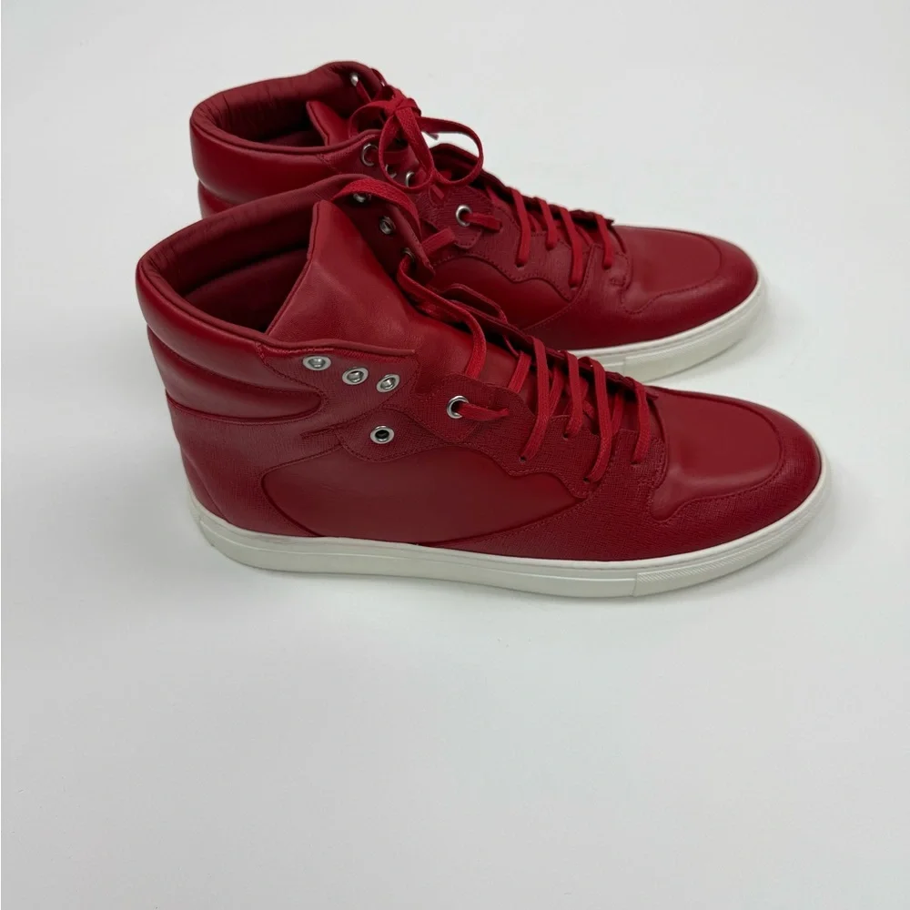 Balenciaga Red High-Top Sneakers - Picture 1 of 6